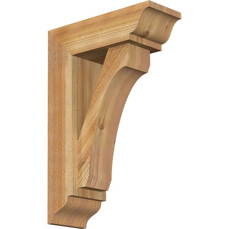 Ekena Millwork Legacy Traditional Rough Sawn Bracket w/ Offset Brace, Western Red Cedar, 6"W x 16"D x 24"H BKT0604X16X24LEC01RWR